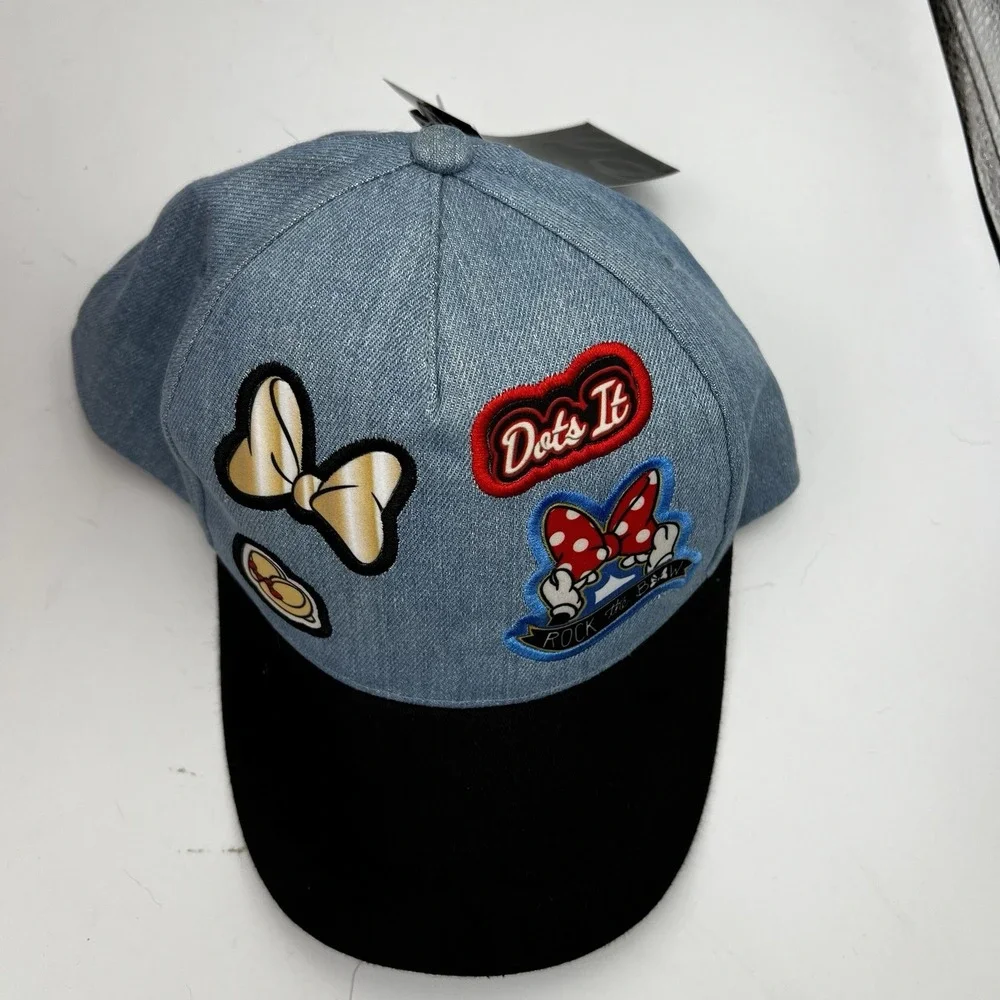 NEW! Berkshire Disney Rock The Bow Denim Cap Hat StrapBack Minnie Mouse One Size